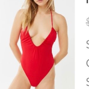 NWT Out from under deep-v halter bodysuit
